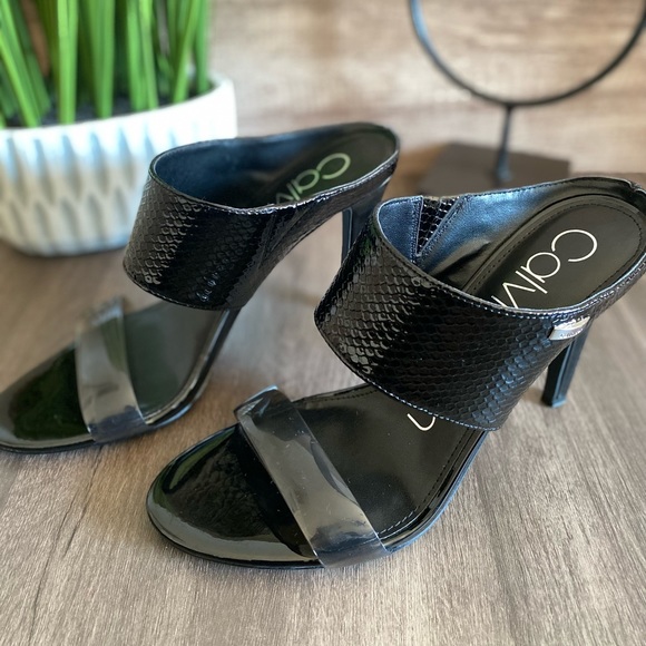 Calvin Klein - Cecily Python Pump (Open Toe) - Picture 2 of 7